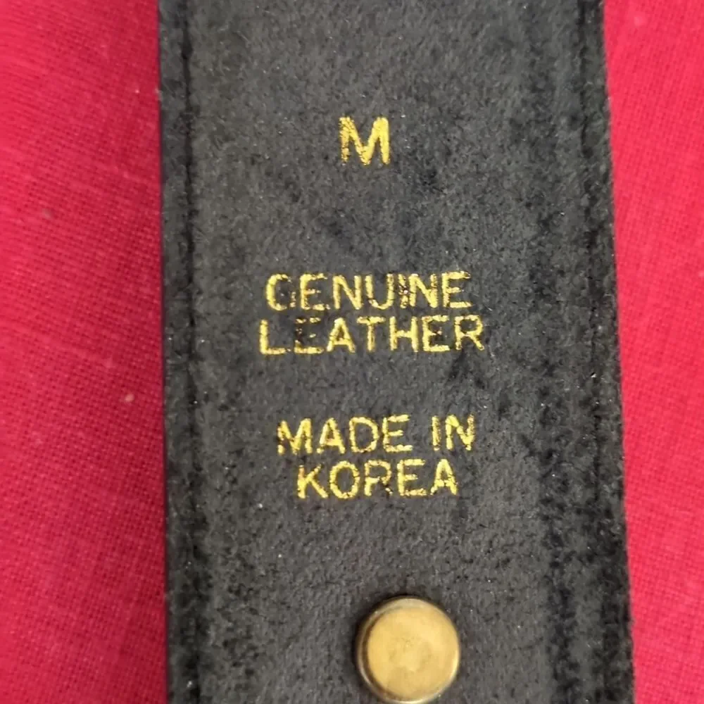 Vintage Compagnie Internationale Express Leather Belt With Gold Accents